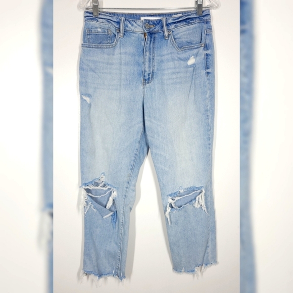 Eunina Distressed Cropped Ally Jeans 9 - Picture 1 of 8